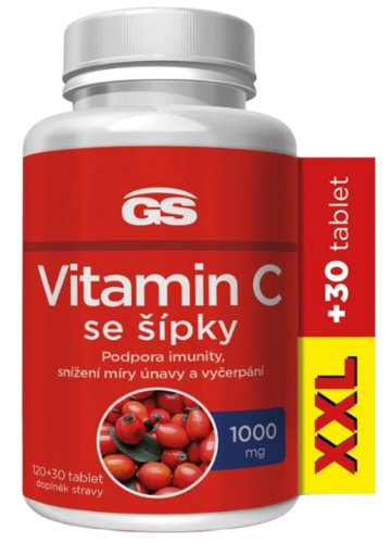 GS Vitamín C 1000 so šípkami XXL 120 + 30 tabliet