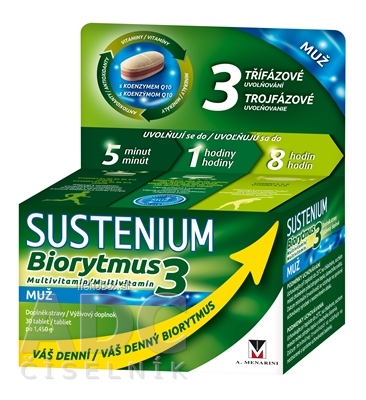SUSTENIUM Biorytmus 3 multivitamín MUŽ 30 ks