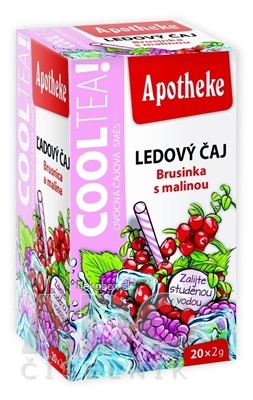 Apotheke Cooltea Ľadový čaj brusnica a malina 20x2g nálevových sáčkov