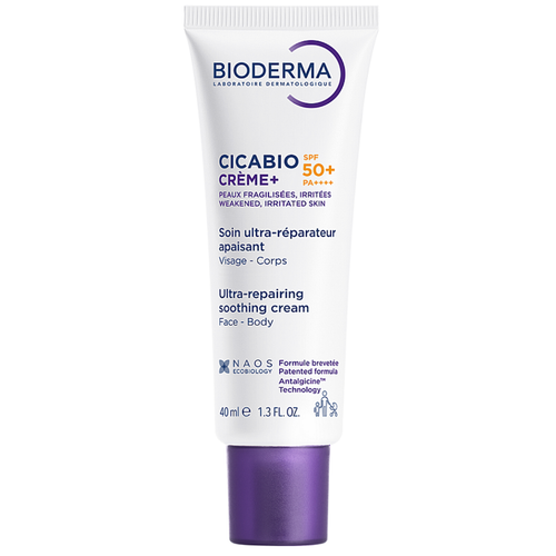 Bioderma Cicabio Krém+ SPF 50+ upokojujúci a regeneračný krém 40 ml