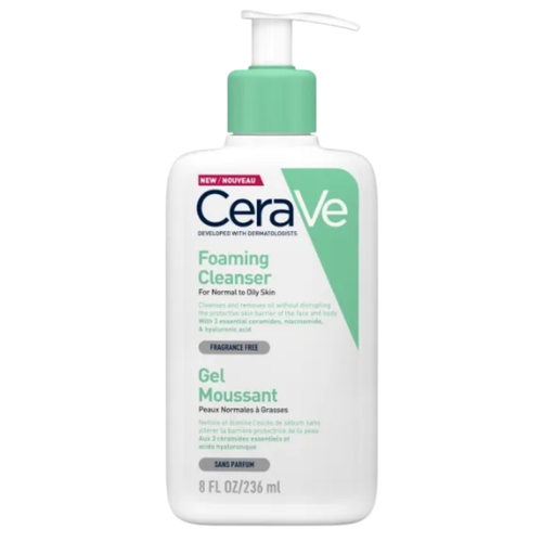 236 ml CeraVe Čistiaci penivý gél na normálnu až mastnú pleť