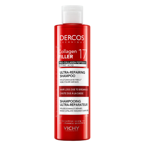 Vichy Collagen 17 Filler ultra-regeneračný šampón s kyselinou citrónovou a pro-kolagénovými peptidmi 200 ml