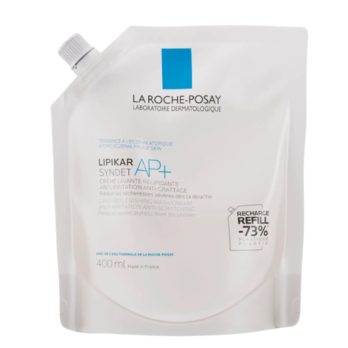 La Roche-Posay Lipikar syndet AP+ čistiaci krémový gél pre pokožku so sklonom k atopickému ekzému náplň 400 ml