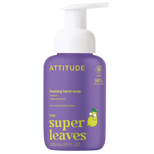 Attitude Detské penivé mydlo na ruky Super leaves Kids s vôňou vanilky a hrušky 295 ml