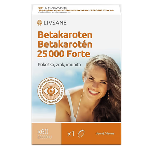 Livsane Betakaroten 25 000 Forte 60 kapsúl