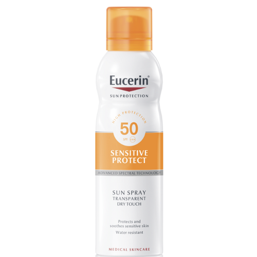 Eucerin Sun Dry Touche Transparentný sprej na opaľovanie SPF 50 200 ml