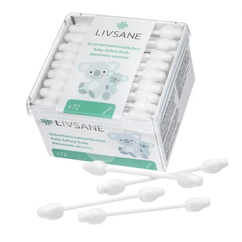 Livsane Vatové tyčinky papierové pre deti 72 ks