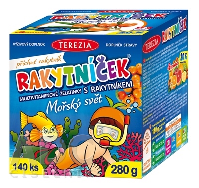 Terezia Rakytníček Morský svet multivitamínové želatínky s rakytníkom 140 ks