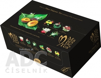 Majestic Tea MAXI kolekcia čajov 6 druhov po 10 nálevových vrecúšok 60 ks