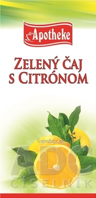Apotheke Premier Selection zelený čaj s citrónom 20x2g